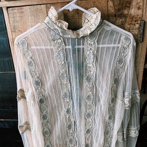 Free People New Romantics Lace Backless Top